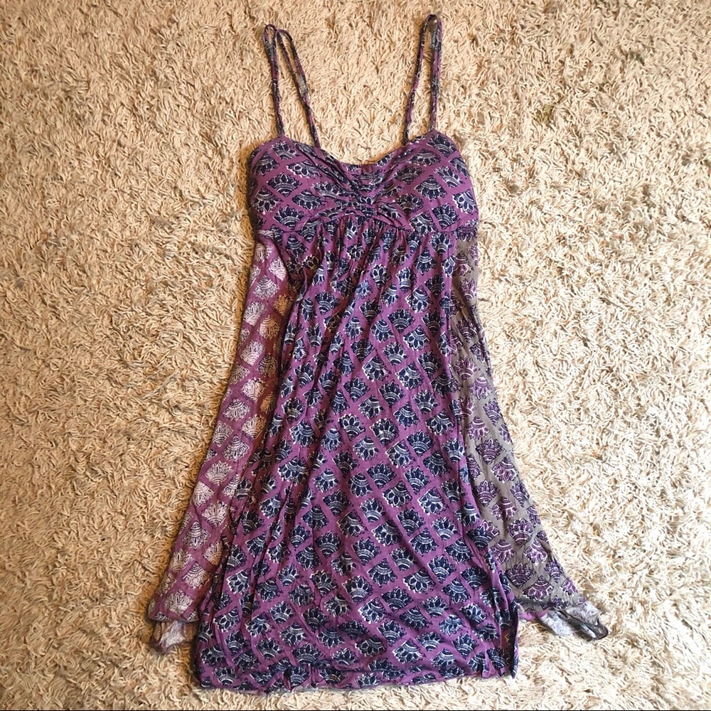 Boho Paisley Purple American Eagle Dress - XS